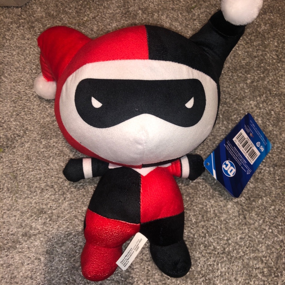 Harley Quinn Red & Black Plush Character Toy - Kids Plush